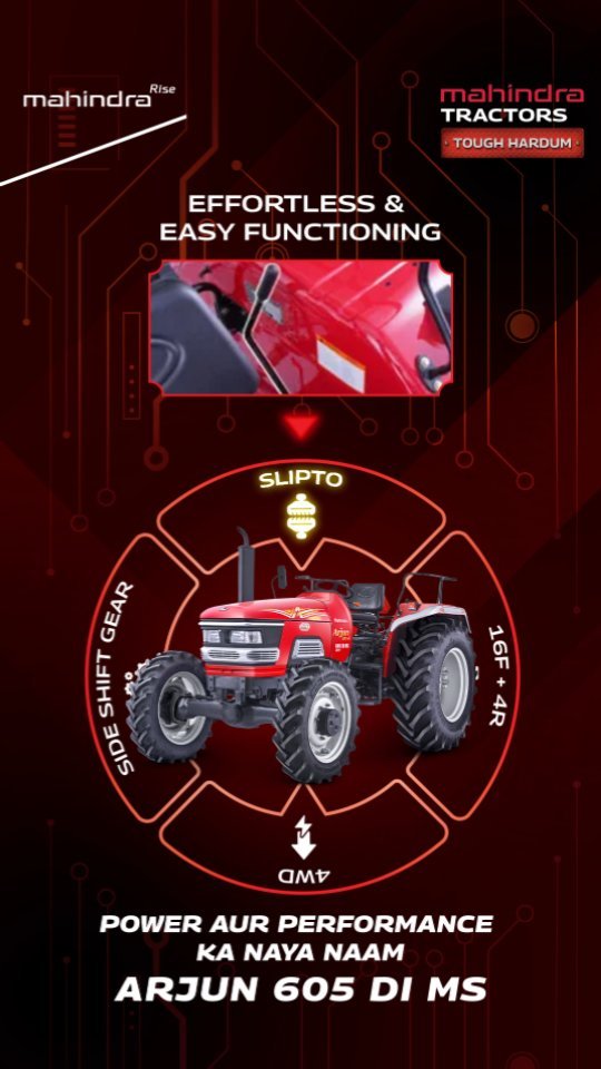 Get More with the Mahindra Arjun 605 DI MS Tractor! More power, more productivity, more comfort, built to do it all. Vis...